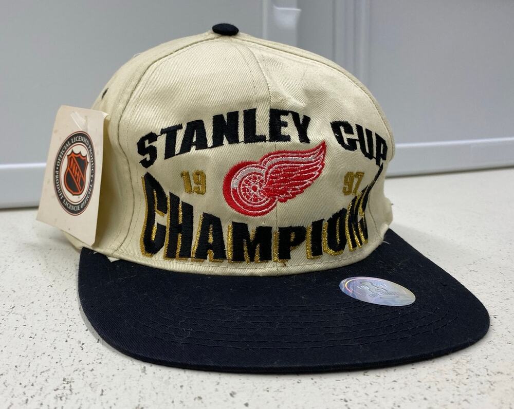 NEW VTG 1997 NHL Detroit Red Wings Stanley Cup Champions cotton snapback hat